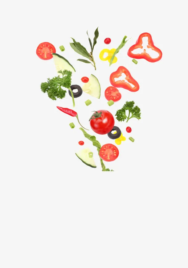蔬菜碎片素材免抠