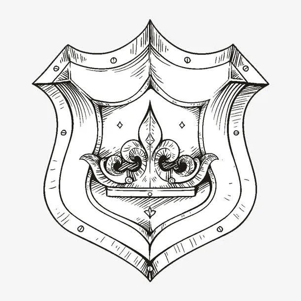 欧式复古盾牌免抠