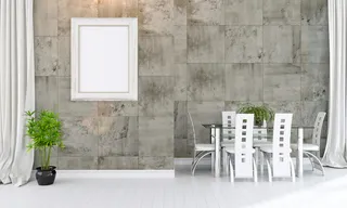 房间装饰画与桌椅摆设背景素材高清