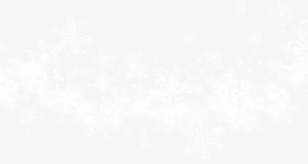 冬天密集白色雪花免抠