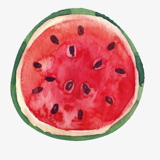 卡通手绘水果装饰海报设计西瓜免抠