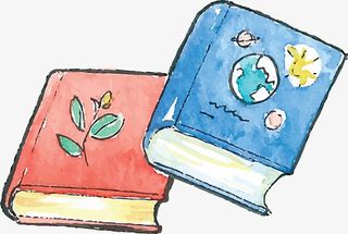 卡通图书png装饰图案免抠