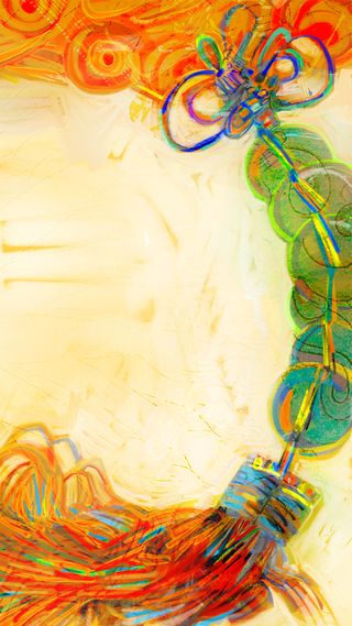 中国结吊坠贺新年H5背景高清