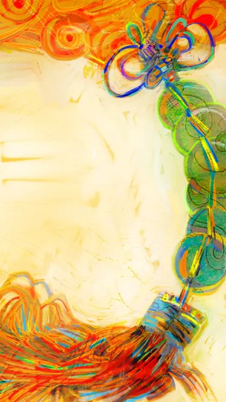 中国结吊坠贺新年H5背景高清