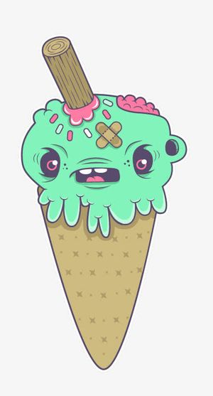 骷髅冰激凌免抠