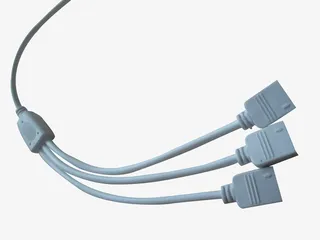 三个接口连接线免抠