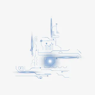 互联网科技光效边框免抠