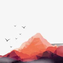 时尚雪山山脉景色免抠