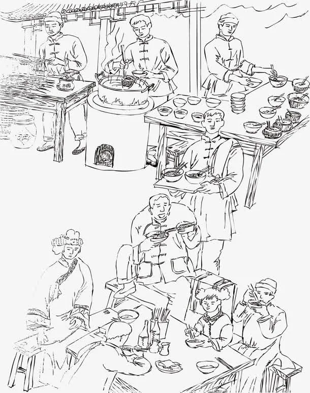 古代集市生活免抠