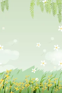 浪漫春天小清新文艺手绘春天海报背景图之三高清