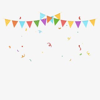 节日装饰卡通彩旗元素免抠其他元素
