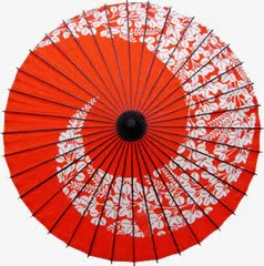 红色雨伞中国风免抠