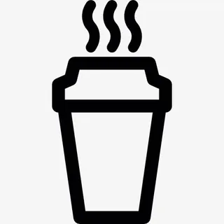 带走玻璃的热咖啡图标免抠