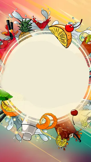 彩色蔬果H5背景高清