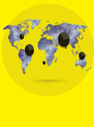 创意不规则纹理中国地图黄色商务封面背景高清