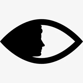 女人的脸侧的轮廓在眼睛的形状图标免抠