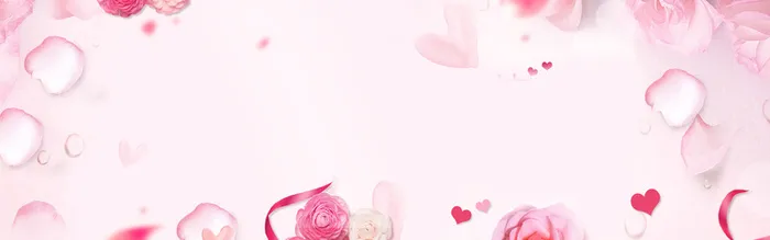 化妆品粉色唯美花瓣海报psd分层高清