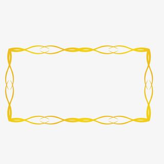 唯美金色边框PNG免抠