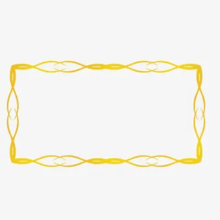 唯美金色边框PNG免抠