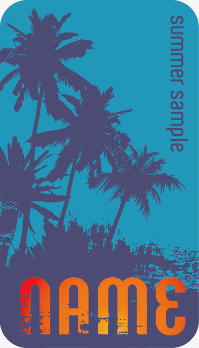 矢量复古名片模板免抠