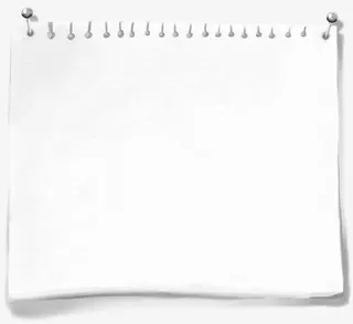 手绘合成纸张铁钉免抠