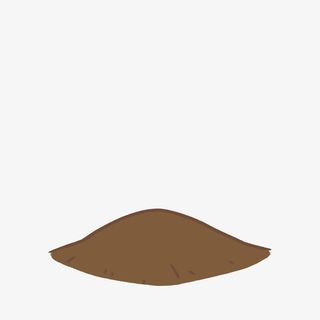 黄色的土壤装饰插画免抠