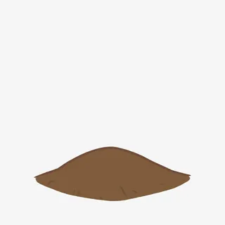 黄色的土壤装饰插画免抠