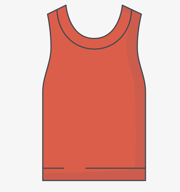 红色背心可爱服饰图标免抠