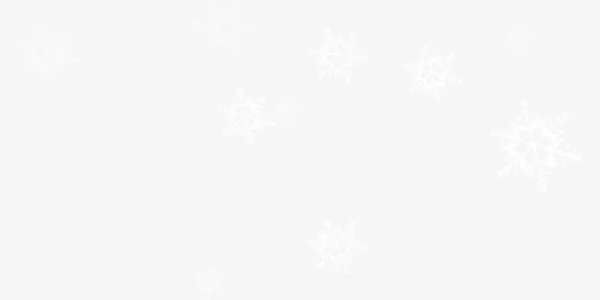 白色轻盈卡通雪花装饰图案免抠
