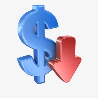 美元符号和向下箭头免抠