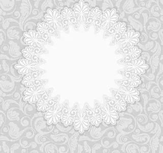 灰色中国风圆环装饰免抠