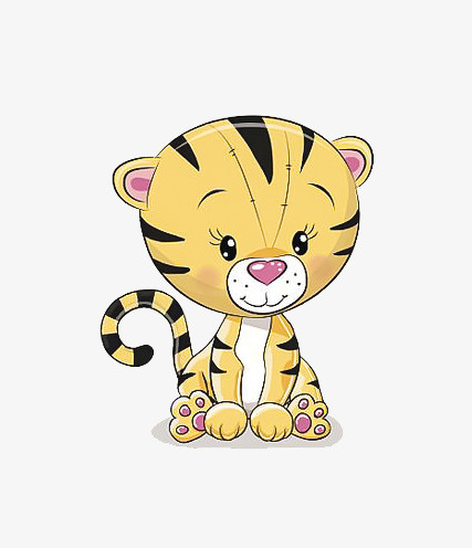 黄色的可爱小老虎免抠