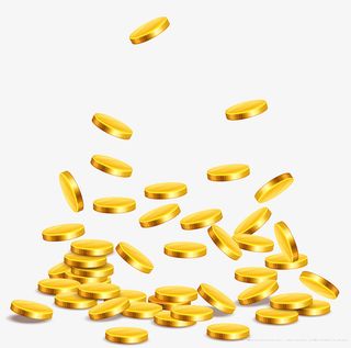 撒金币矢量图免抠