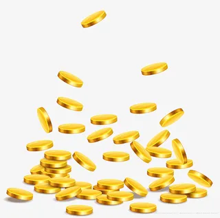 撒金币矢量图免抠