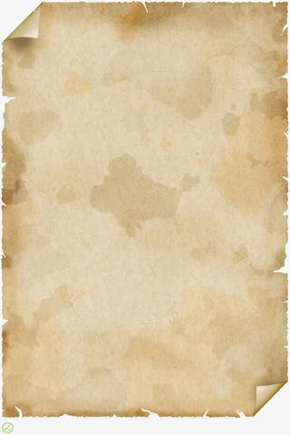 黄色复古艺术纸张免抠