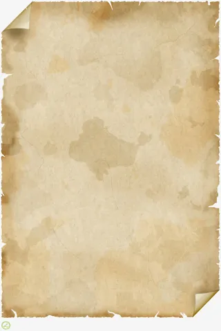 黄色复古艺术纸张免抠