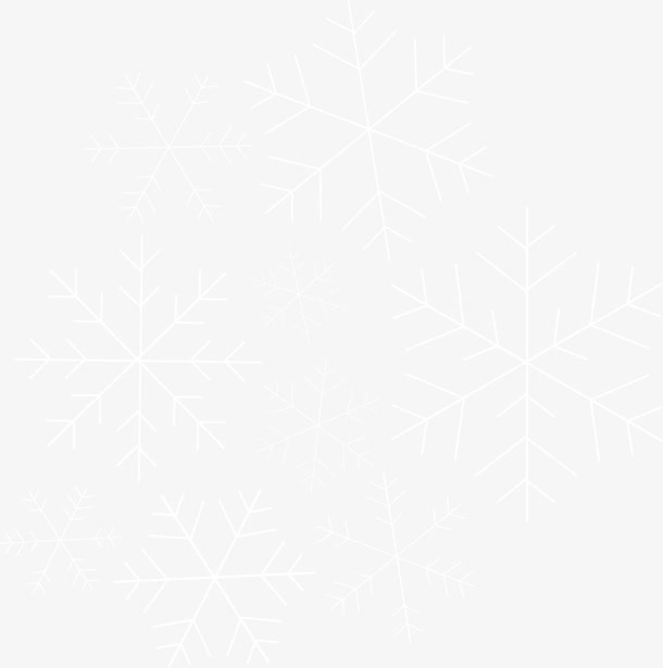雪花矢量漫天飞雪素材免抠