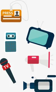 矢量图电视台素材免抠