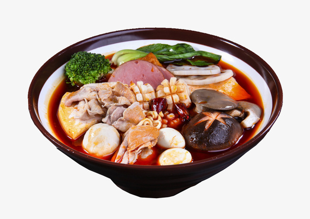 地道风味红汤麻辣烫PNG免抠