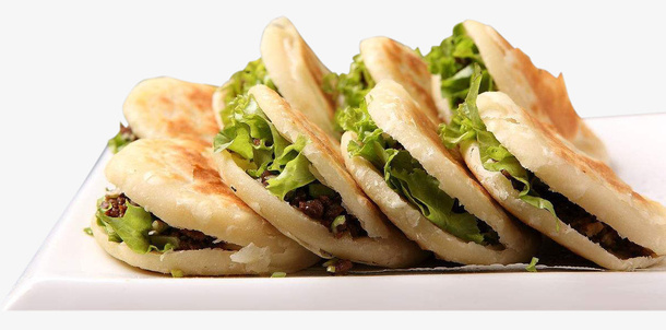 西安菜肉鲜香白吉馍免抠