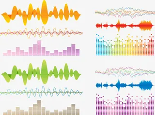 多彩彩色音效效果图免抠