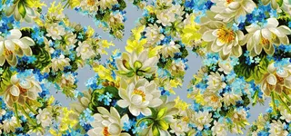 铺满茉莉花的绘画图案背景高清