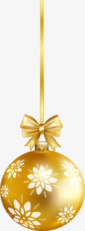 唯美金色吊球免抠