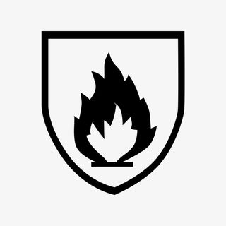 黑色的简约防火标志免抠