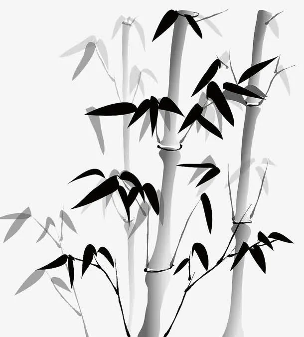 水墨竹子免抠