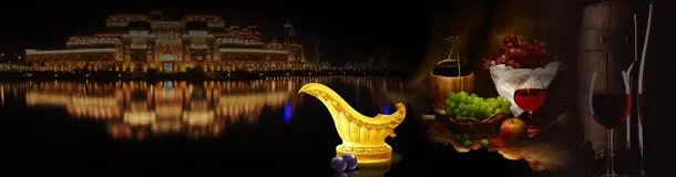 唯美大气红酒建筑海报背景