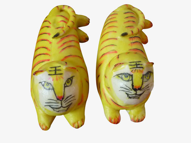 面塑一对老虎免抠