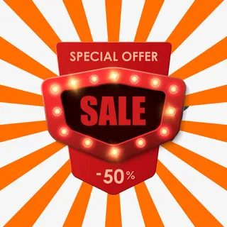 矢量热卖标签免抠