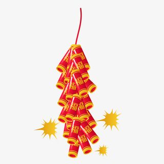 喜庆鞭炮放鞭炮免抠