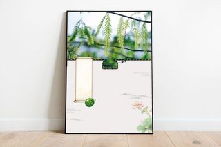 简约简单小清新大暑海报高清另类其他背景